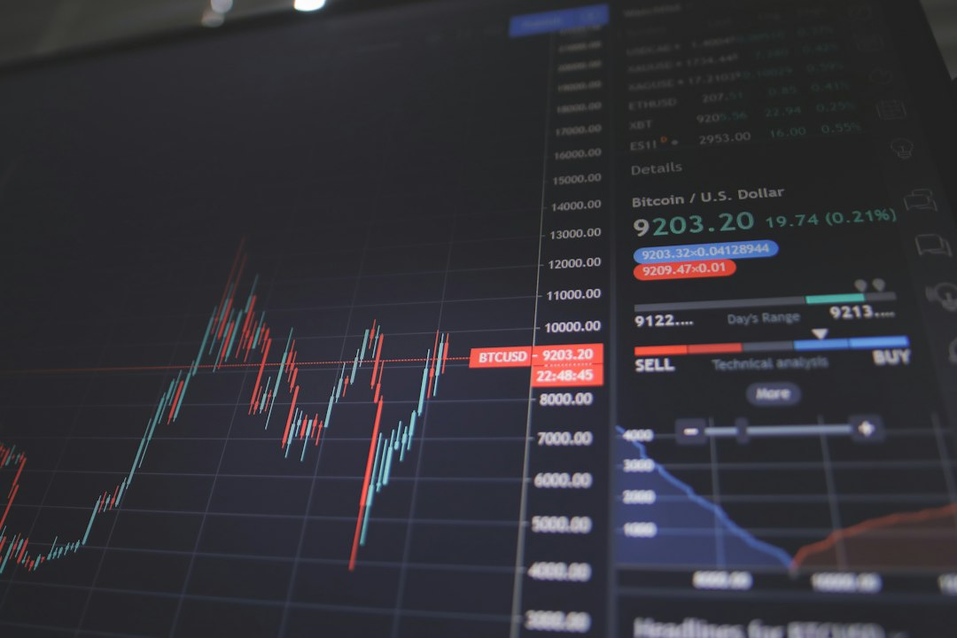 Layar grafik pasar saham sebagai ilustrasi pergerakan indeks dan sentimen investor